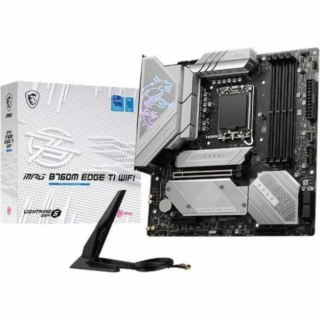 MSI MPG MPG B760M EDGE TI WIFI Gaming Desktop Motherboard - Intel B760 Chipset - Socket LGA-1700 - Micro ATX B760MEDGETIWIFI