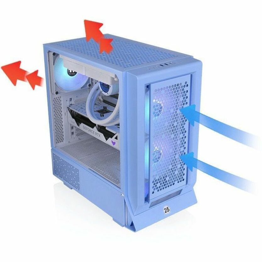 Thermaltake Ceres 350 MX Hydrangea Blue Mid Tower Chassis CA-1Z3-00MFWN-00