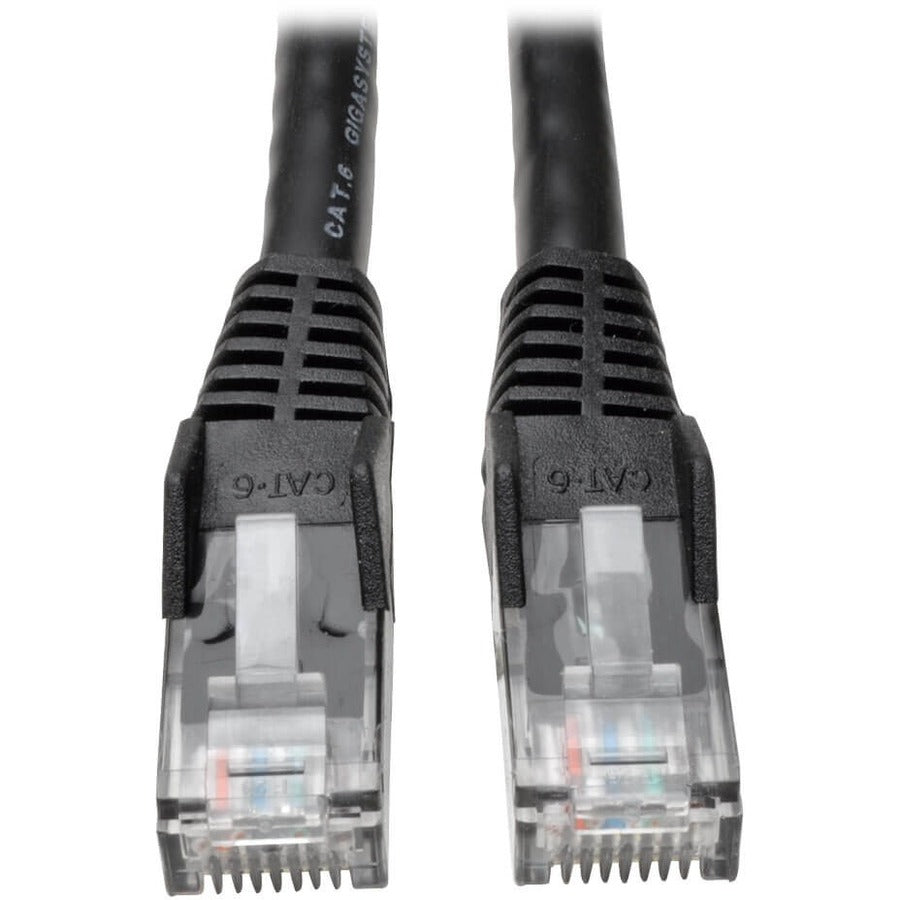 Eaton Tripp Lite Series Cat6 Gigabit Snagless Molded (UTP) Ethernet Cable (RJ45 M/M), PoE, Black, 25 ft. (7.62 m) N201-025-BK