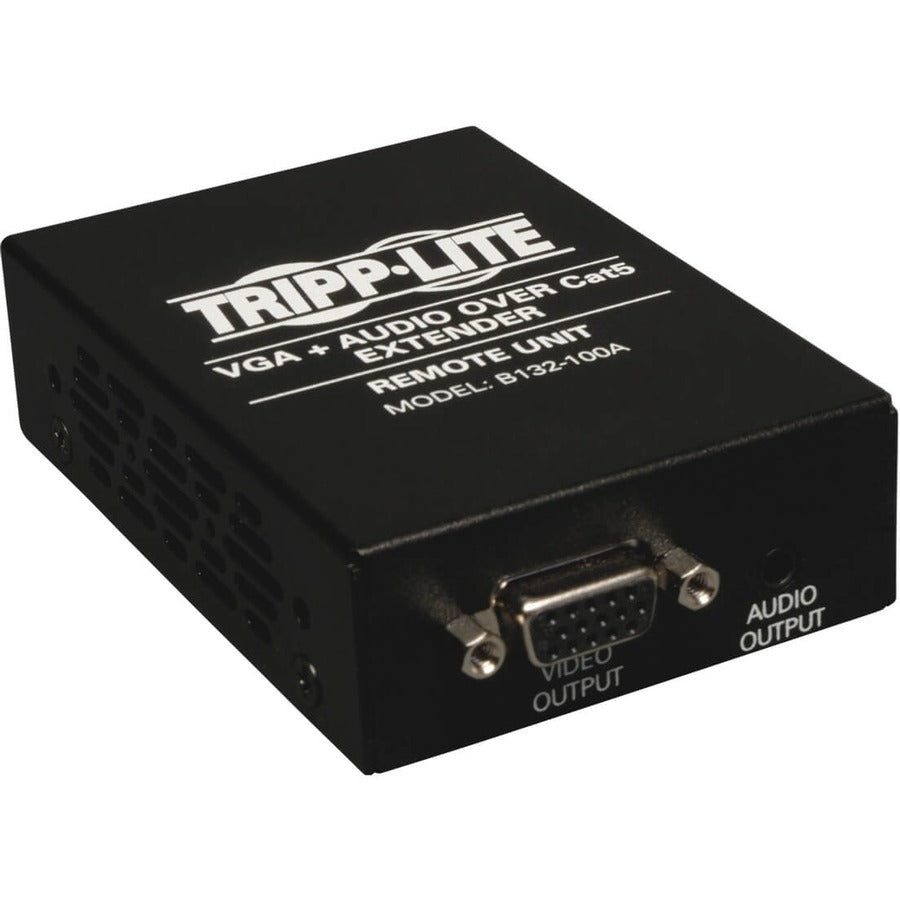 Tripp Lite by Eaton VGA over Cat5/6 Extender, Box-Style Receiver for Video/Audio, Up to 1000 ft. (305 m), TAA B132-100A