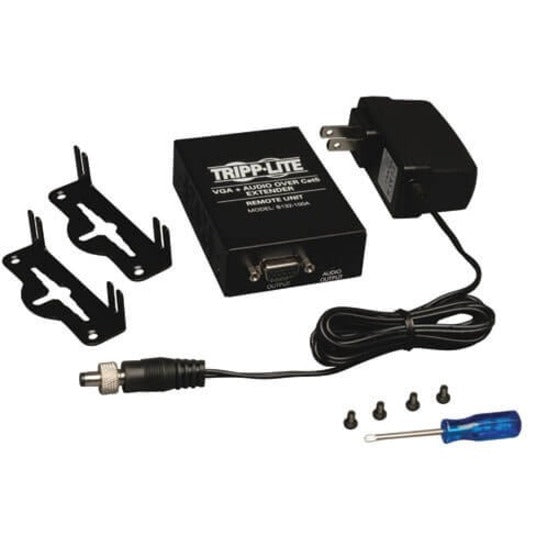 Tripp Lite by Eaton VGA over Cat5/6 Extender, Box-Style Receiver for Video/Audio, Up to 1000 ft. (305 m), TAA B132-100A