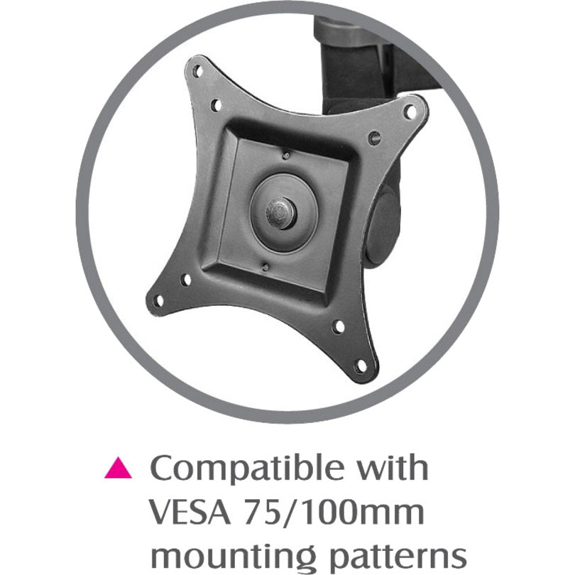 SIIG Articulating Quad Monitor Desk Mount - 13" to 27" CE-MT0S12-S1
