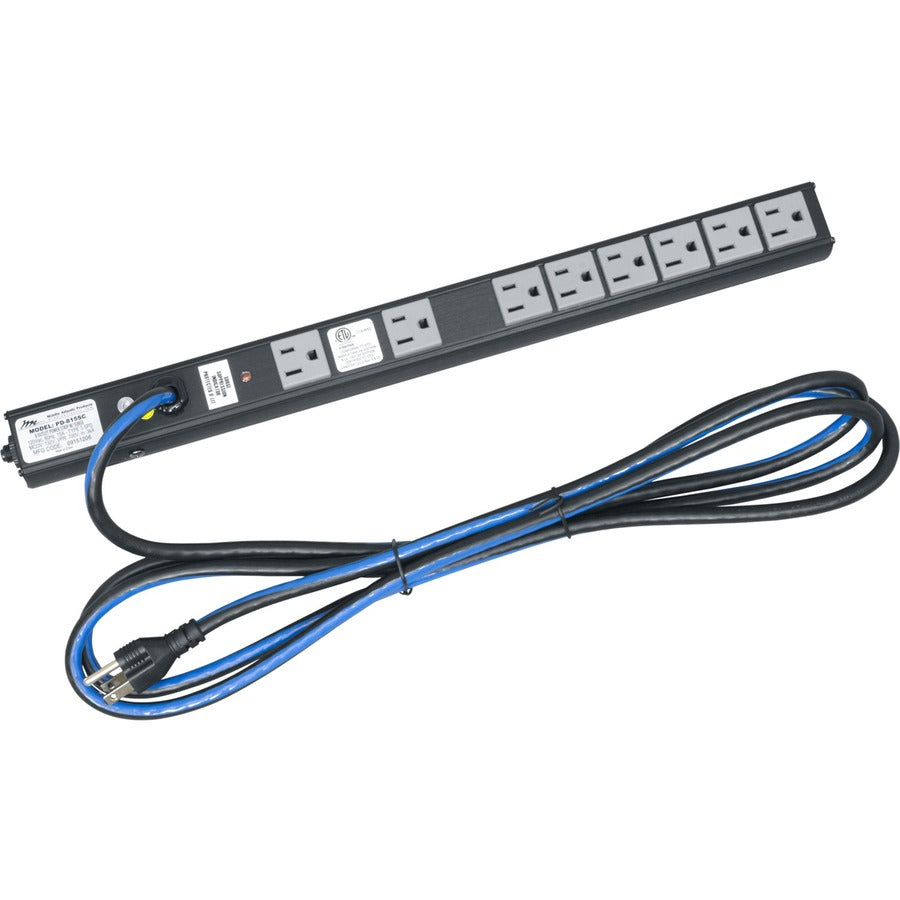 Middle Atlantic High-Density Slim Power Strip - 8 Outlet - 15A PD-815SC
