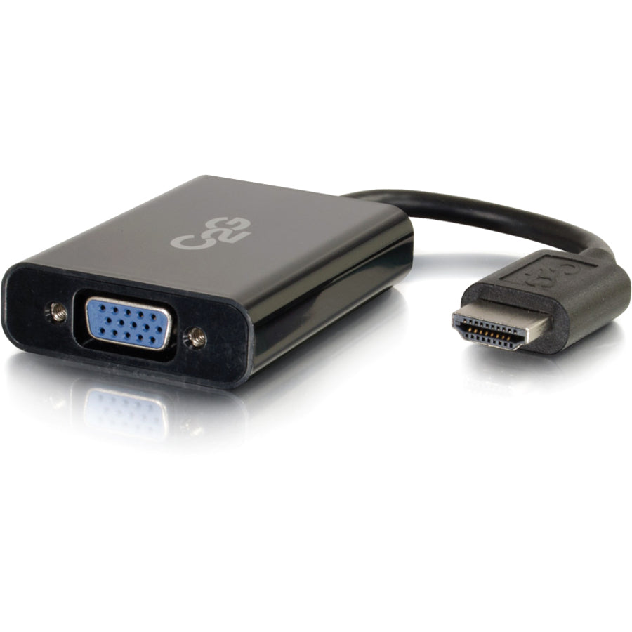 C2G HDMI to VGA Adapter Converter Dongle with Stereo Audio M/F - Black 41351