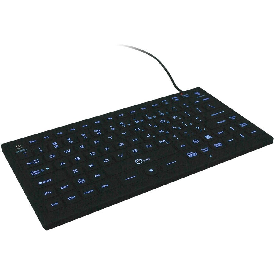 SIIG Industrial/Medical Grade Washable Backlit Keyboard with Pointing Device JK-US0911-S1