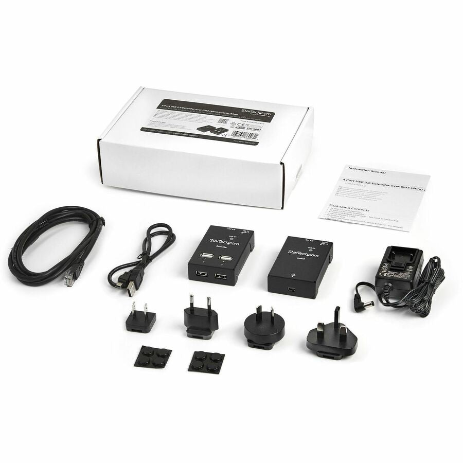 StarTech.com 4 Port USB 2.0-Over-Cat5-or-Cat6 Extender - up to 130ft (40m) USB2004EXTV