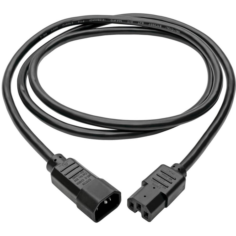 Eaton Tripp Lite Series Power Cord C14 to C15 - Heavy-Duty, 15A, 250V, 14 AWG, 10 ft. (3.05 m), Black P018-010