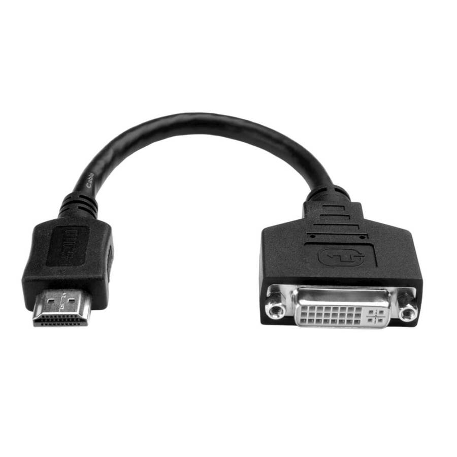 Eaton Tripp Lite Series HDMI to DVI Adapter Video Converter (HDMI-M to DVI-D F), 8-in. (20.32 cm) P132-08N