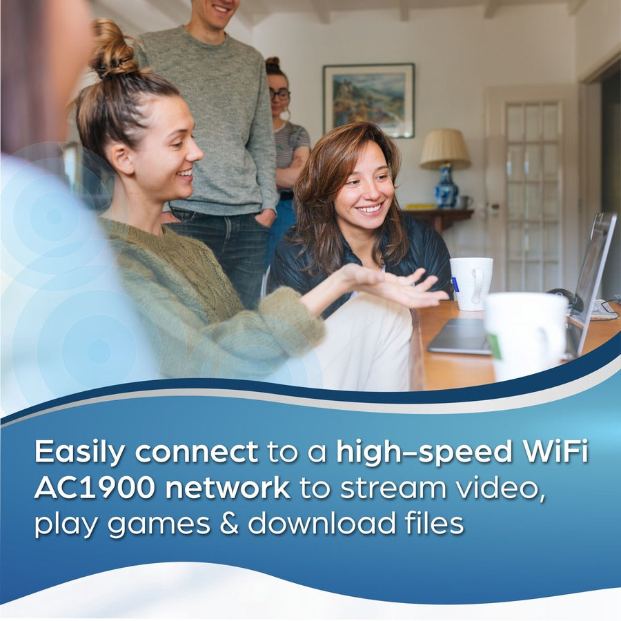 TRENDnet AC1900 High Power Dual Band Wireless USB Adapter, TEW-809UB, Stream 4K HD Video, Windows Compatible, USB 3.0 to USB Type A, Black TEW-809UB