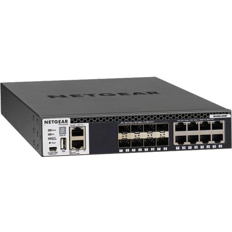 Netgear M4300 Stackable Managed Switch with 16x10G Including 8x10GBASE-T and 8xSFP+ Layer 3 XSM4316S-100NES