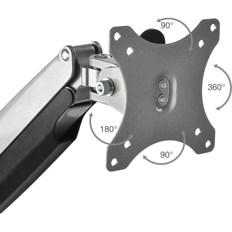 SIIG High Premium Aluminum Gas Spring Desk Mount - Dual Monitor - Fits 13" to 32" monitors - Max load 19.8Ibs(each) CE-MT2E12-S1