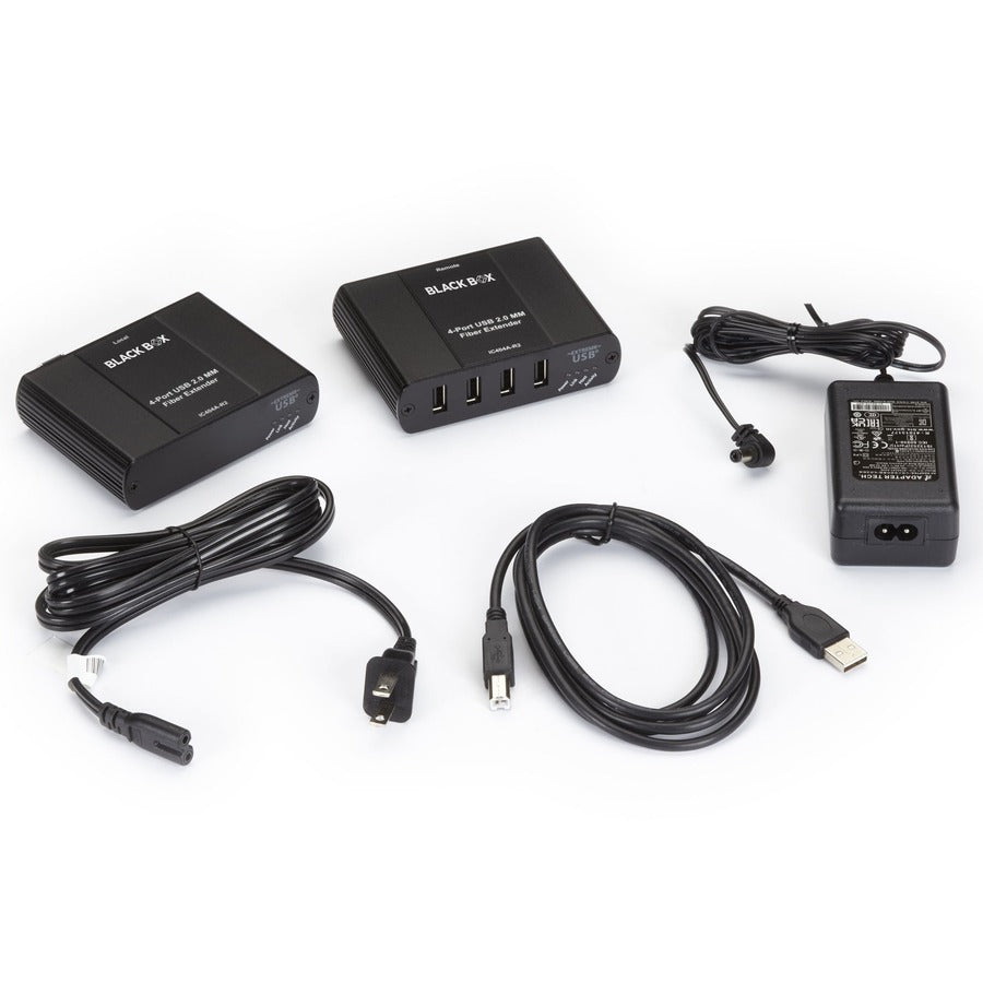 Black Box USB 2.0 Extender - Multimode Fiber, 4-Port IC404A-R2