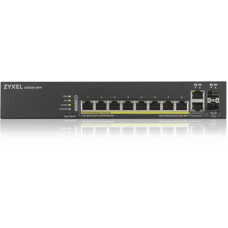 ZYXEL 8-port GbE Smart Managed PoE Switch GS1920-8HPv2