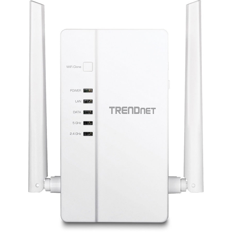 TRENDnet Wi-Fi Everywhere Powerline 1200 AV2 Dual-Band AC1200 Wireless Access Point Kit, Includes 1 x TPL-430AP And 1 x TPL-423E, 3 x Gigabit Ports, Easy Installation, White, TPL-430APK TPL-430APK