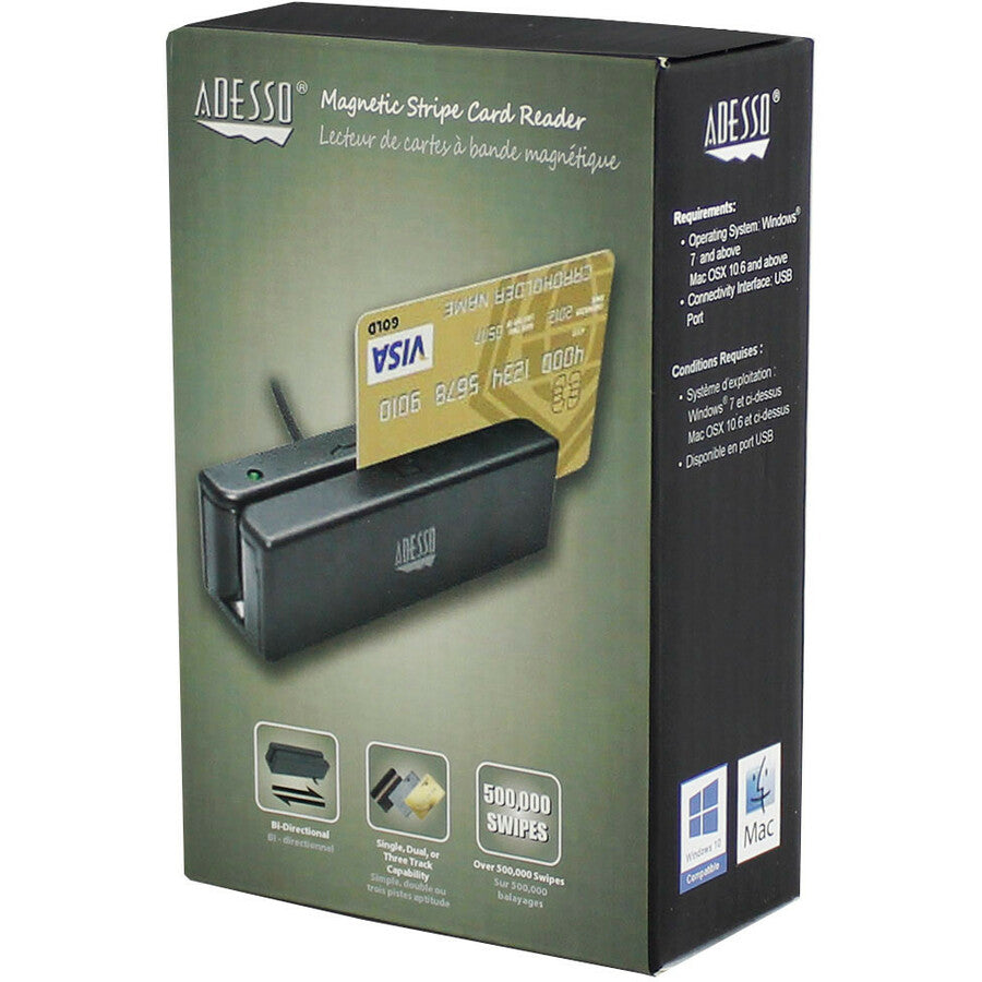 Adesso MSR-100 Magnetic Stripe Card Reader MSR-100