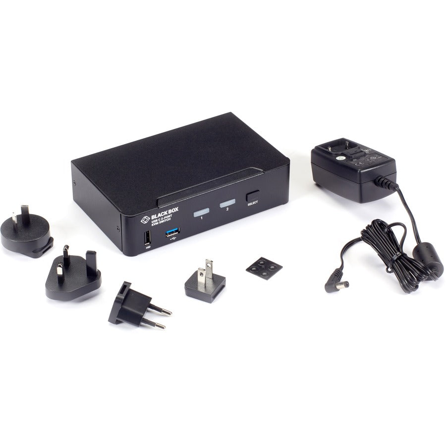 Black Box USB-C 4K KVM Switch, 2-Port KVMC4K-2P