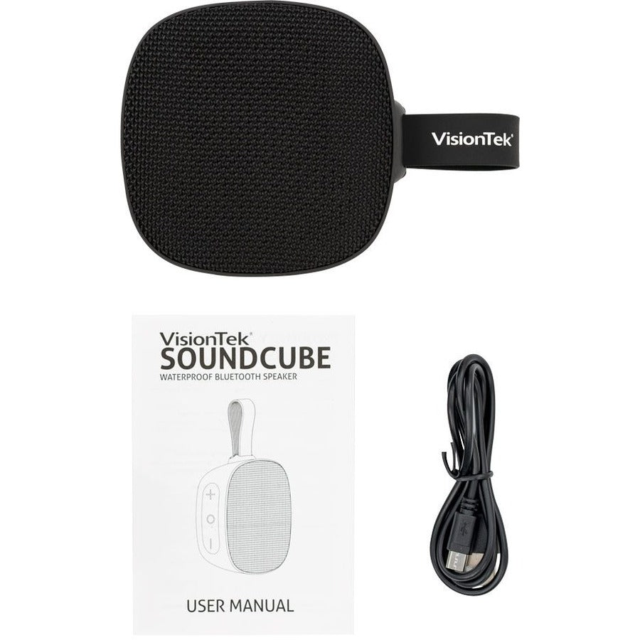 VisionTek Sound Cube Portable Bluetooth Speaker System - Black 901313