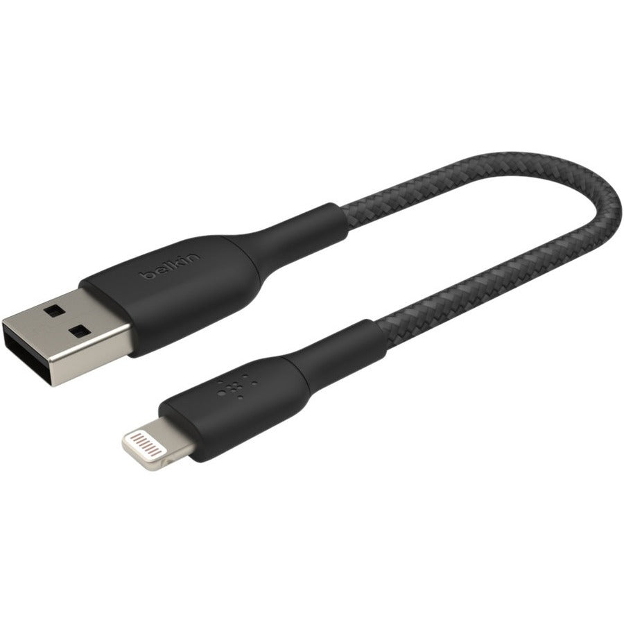 Belkin BoostCharge Braided Lightning to USB-A Cable (1 meter / 3.3 foot, Black) CAA002BT1MBK