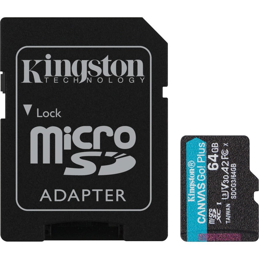 Kingston Canvas Go! Plus SDCG3 64 GB Class 10/UHS-I (U3) microSDXC SDCG3/64GB