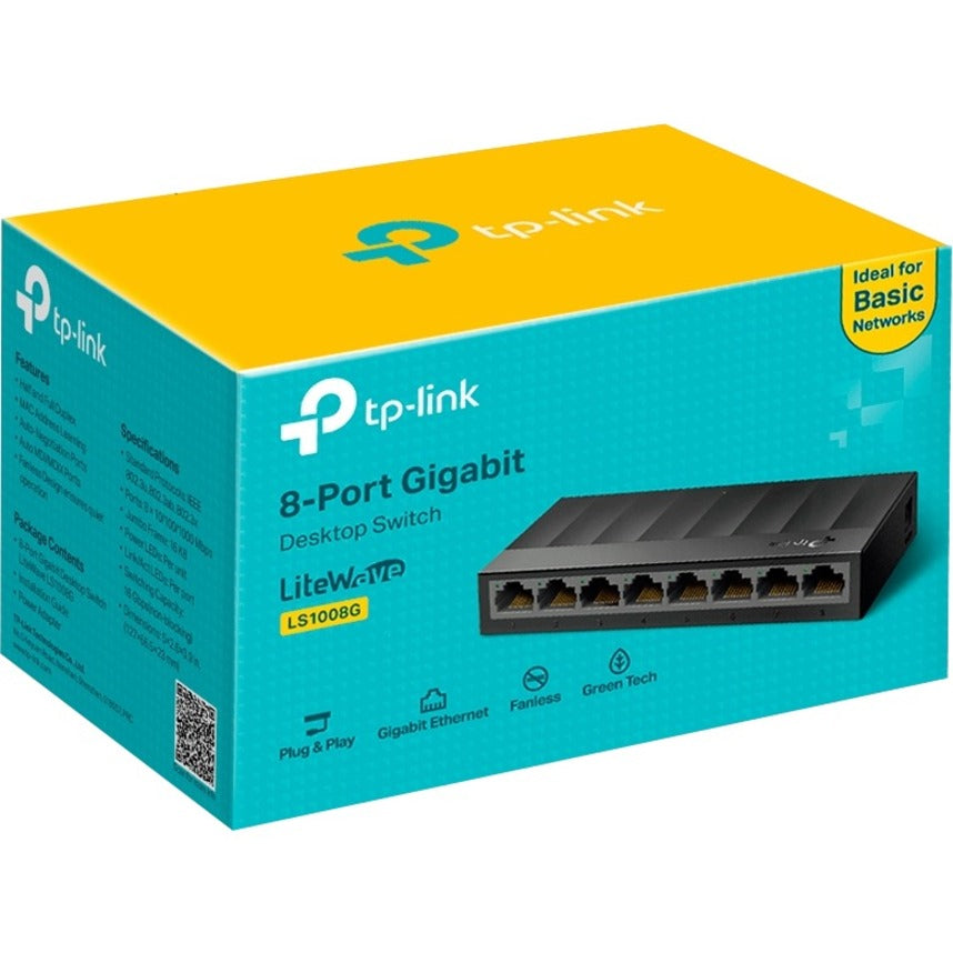 TP-Link LS1008G - Litewave 8 Port Gigabit Ethernet Switch LS1008G