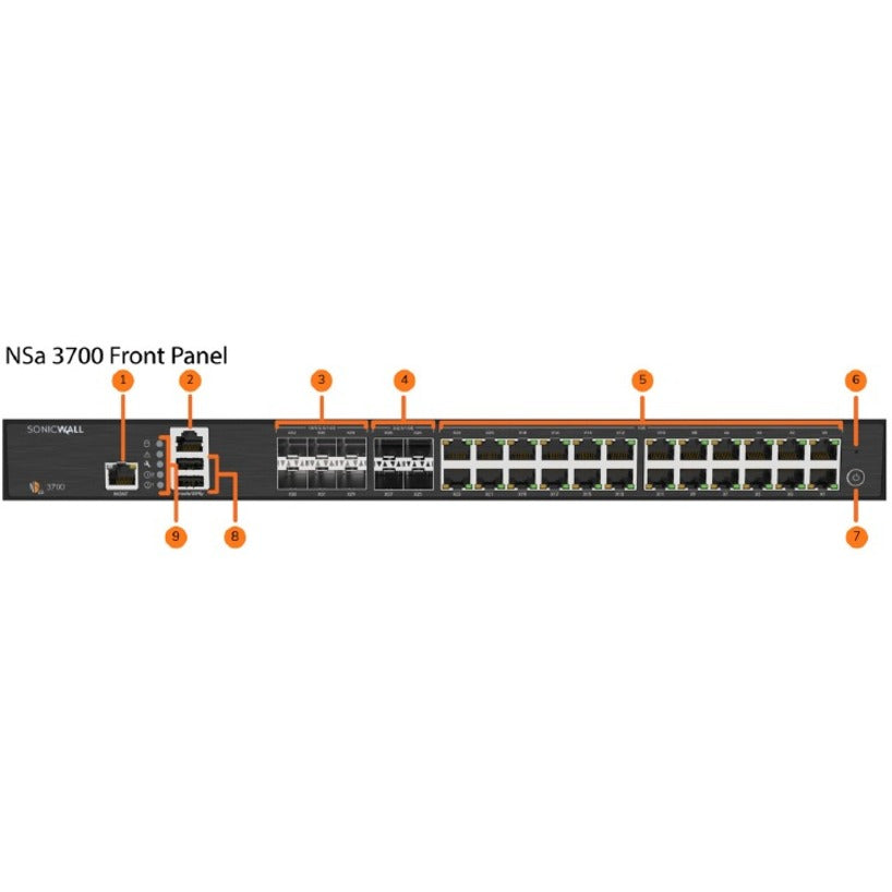 SonicWall NSA 3700 Network Security/Firewall Appliance 02-SSC-4326
