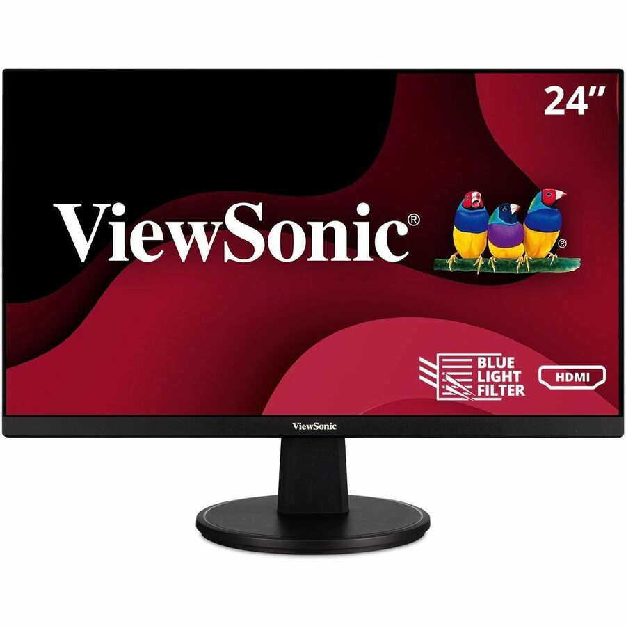 ViewSonic VA2447-MH 24 Inch Full HD 1080p Monitor with 100Hz, Ultra-Thin Bezel, AMD FreeSync, Eye Care, and HDMI, VGA Inputs for Home and Office VA2447-MH