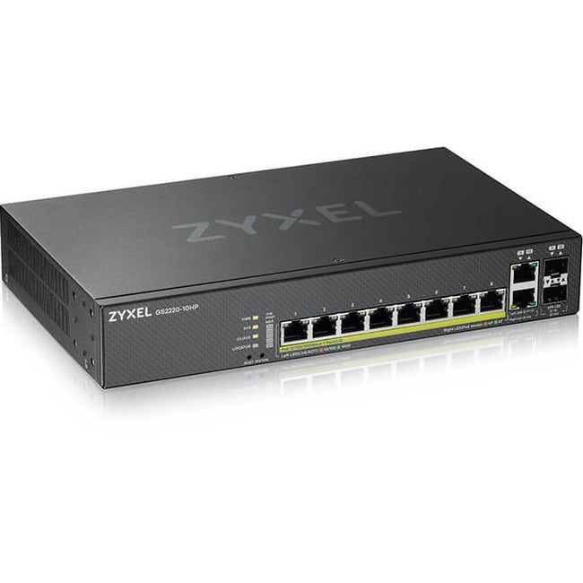 ZYXEL 8-port GbE L2 PoE Switch with GbE Uplink GS2220-10HP