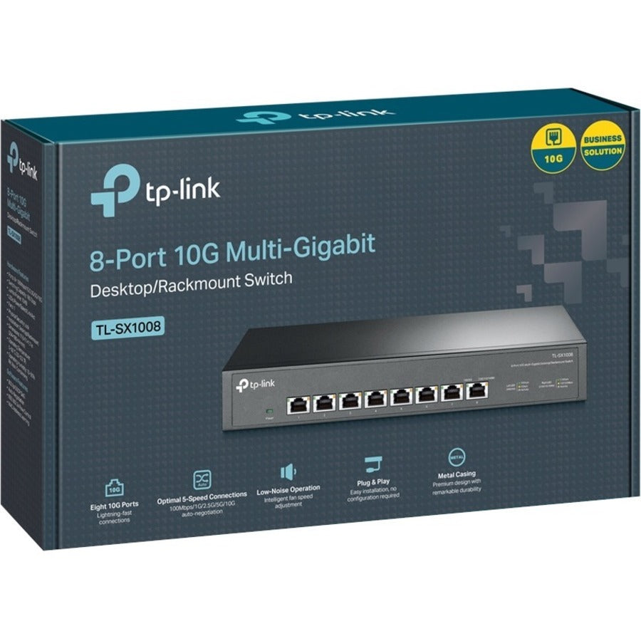 TP-Link TL-SX1008 - 8 Port 10G/Multi-Gig Unmanaged Ethernet Switch TL-SX1008