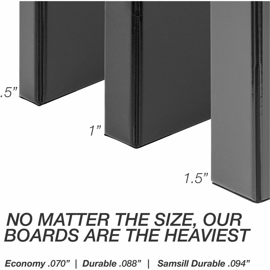 Samsill Durable 1 Inch Binder, Made in The USA, D Ring Binder, Customizable Clear View Cover, Basic Assortment, 4 Pack, Each Holds 225 Pages (MP46409) MP46409