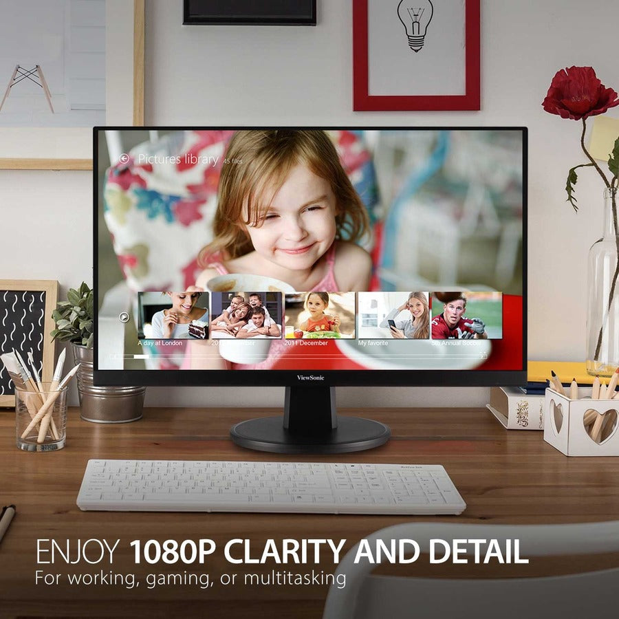 ViewSonic VA2247-MH 22 Inch Full HD 1080p Monitor with 100Hz, FreeSync, Ultra-Thin Bezel, Eye Care, HDMI, VGA Inputs for Home and Office VA2247-MH