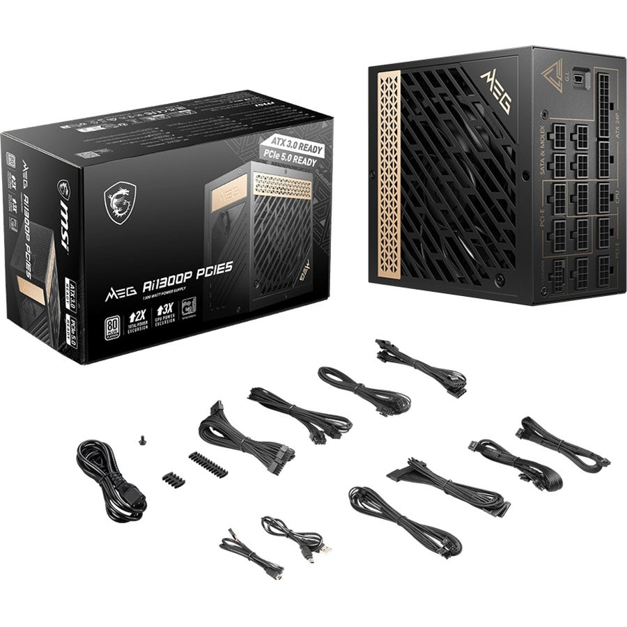 MSI MEG Ai1300P PCIE5 1300W Power Supply MEGAI1300PPCIE5