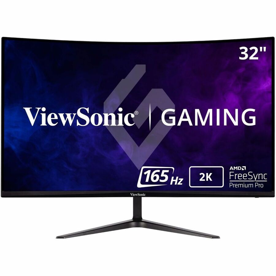 ViewSonic VX3218C-2K 32 Inch Curved 1ms 1440p 165hz Gaming Monitor with FreeSync Premium, Eye Care, HDMI and Display Port VX3218C-2K