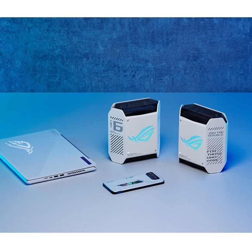 Asus ROG Rapture GT6 Wi-Fi 6 IEEE 802.11ax Ethernet Wireless Router ROGRaptureGT6MoonlightWht