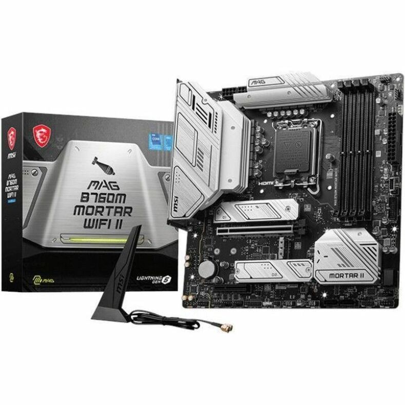MSI MAG B760M MORTAR WIFI II Desktop Motherboard - Intel B760 Chipset - Socket LGA-1700 - Micro ATX B760MMORWIFI2
