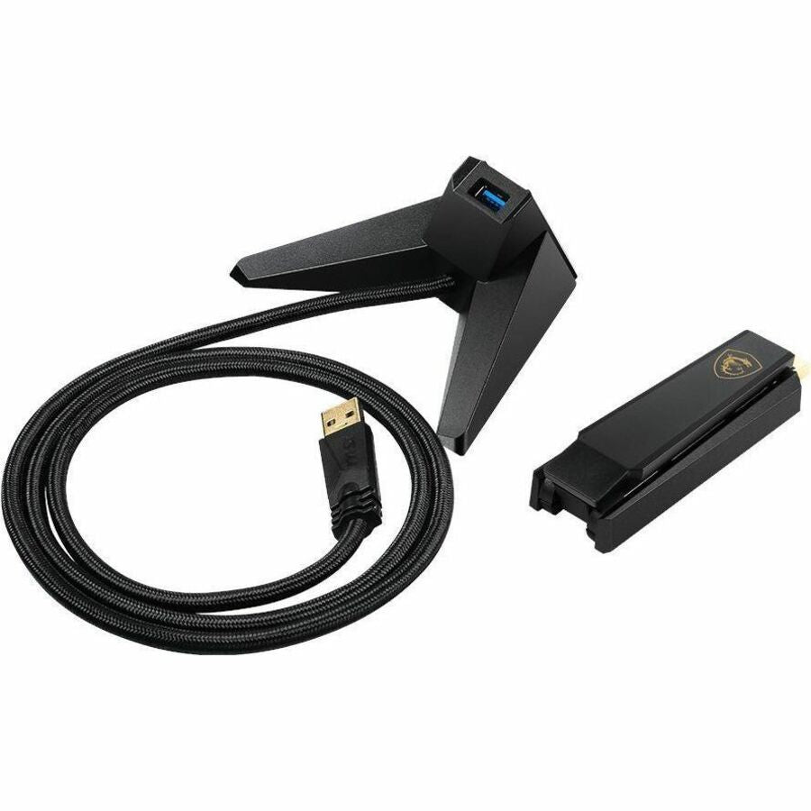 MSI AXE5400 IEEE 802.11 a/b/g/n/ac/ax Tri Band Wi-Fi Adapter for Computer/Notebook AXE5400WIFIUSB