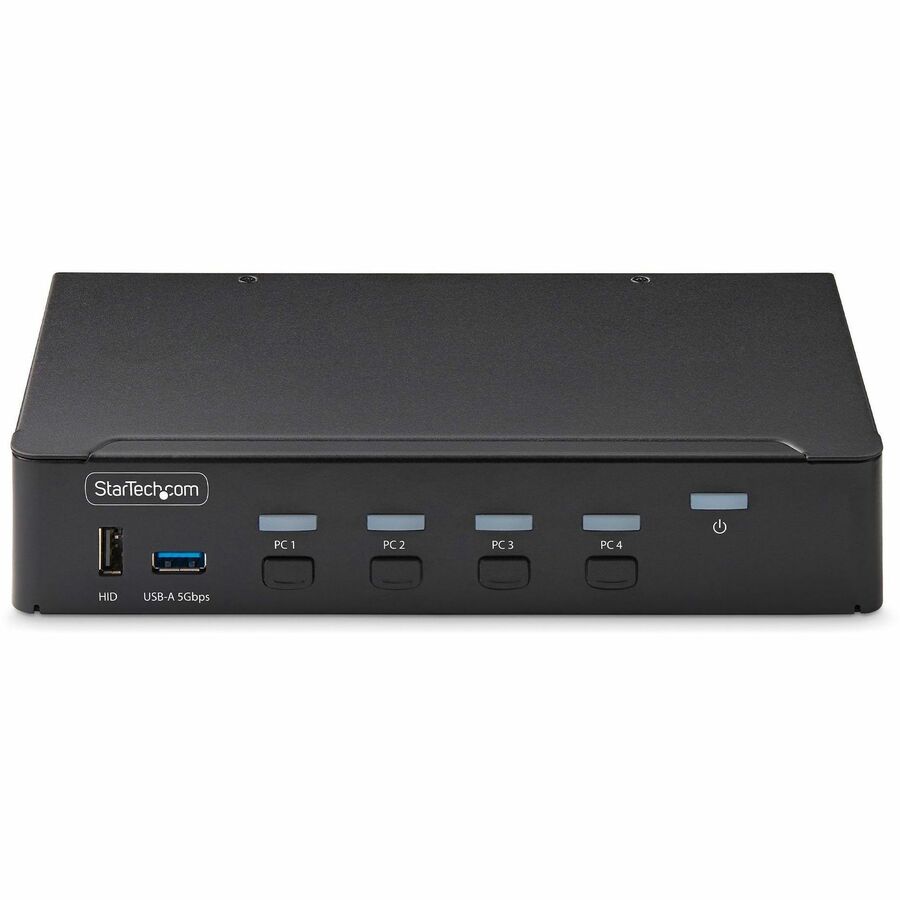 StarTech.com 4-Port DisplayPort KVM Switch, Single 4K 60Hz Monitor, 6x USB Ports, Hotkey & Push-Button Switching, TAA Compliant P4AD122-KVM-SWITCH