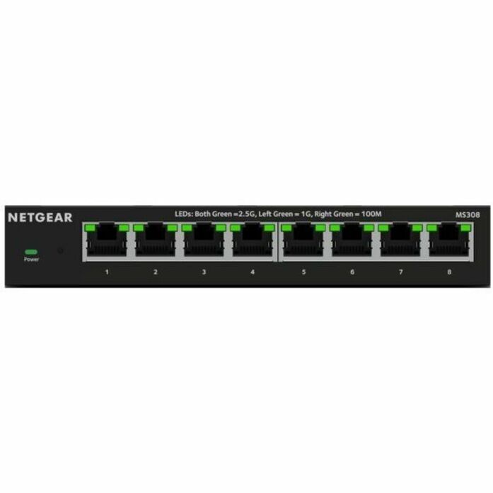 Netgear 8-Port 2.5G Multi-Gigabit Ethernet Unmanaged Switch MS308100NAS