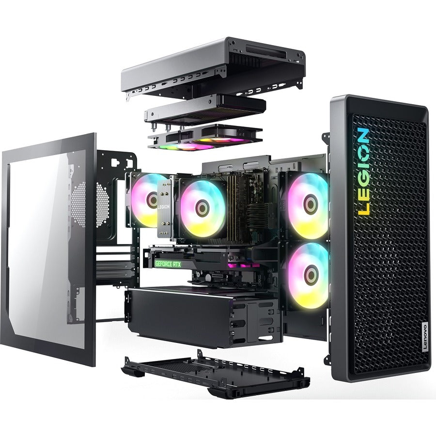 Lenovo Legion T5 26IRB8 90UT001RUS Gaming Desktop Computer - Intel Core i7 14th Gen i7-14700F - 32 GB - 1 TB HDD - 1 TB SSD - Tower - Storm Gray 90UT001RUS