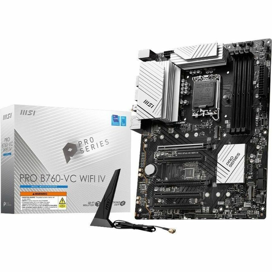 MSI B760-VC WIFI IV Gaming Desktop Motherboard - Intel B760 Chipset - Socket LGA-1700 - ATX PROB760VCWIFIWT