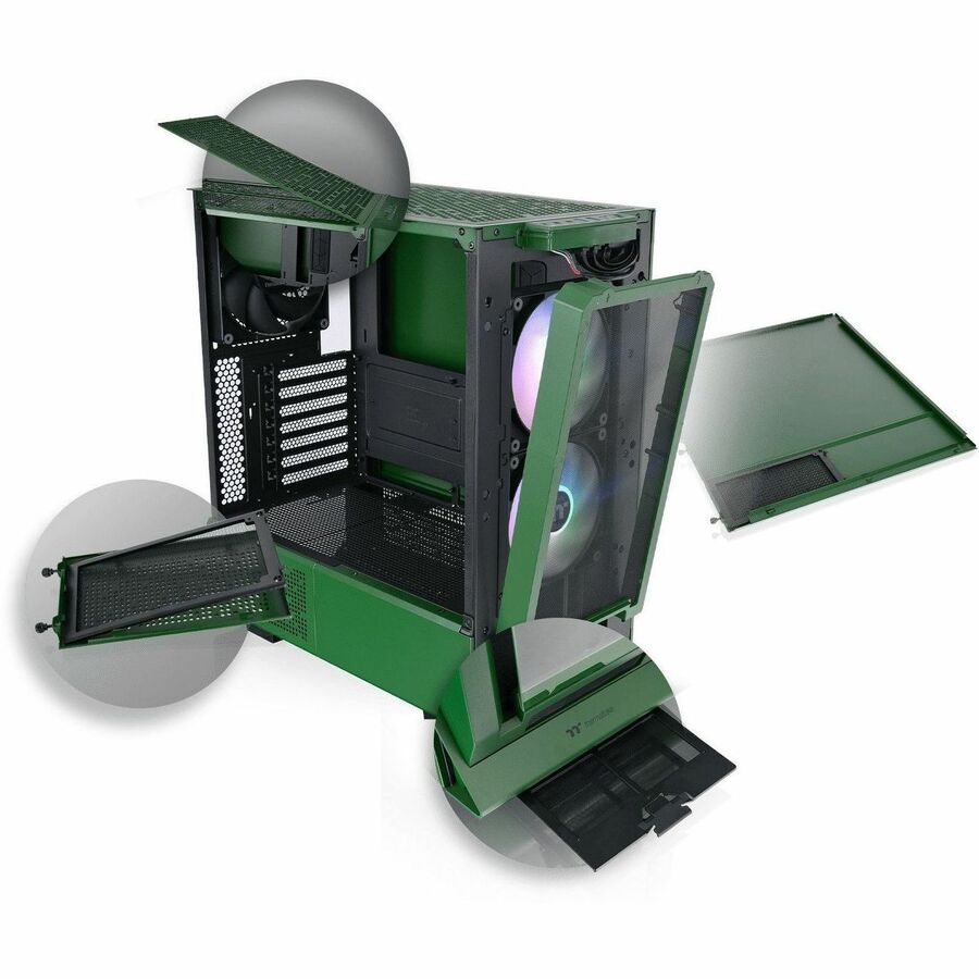 Thermaltake Ceres 350 MX Racing Green Mid Tower Chassis CA-1Z3-00MCWN-00