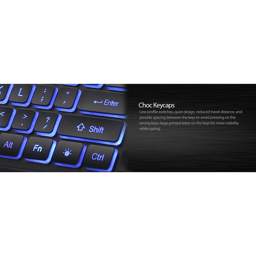 Adesso Large Print Illuminated Desktop Keyboard AKB-139EB
