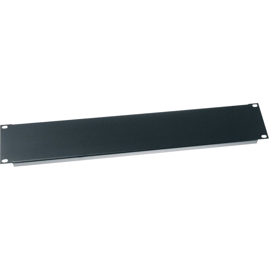 Middle Atlantic 2RU Blank Rack Panel - Steel and Flanged Blank Panel - Flat Black Powder Coat EB2