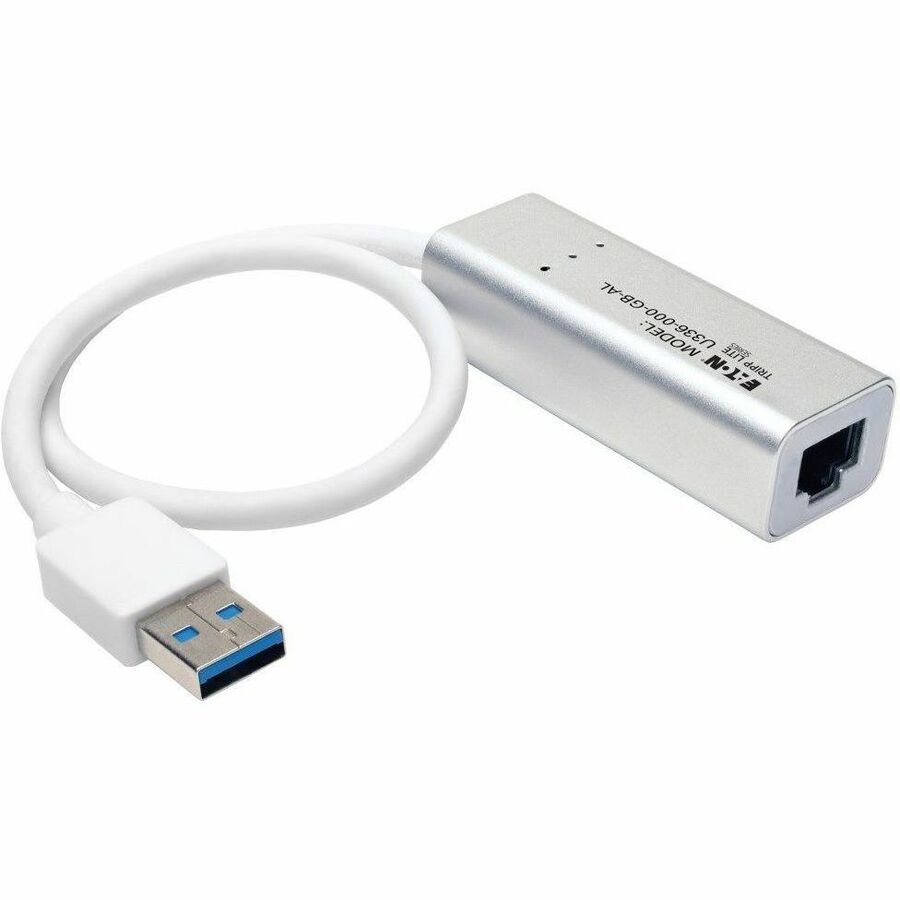 Eaton Tripp Lite Series USB 3.0 SuperSpeed to Gigabit Ethernet NIC Network Adapter, 10/100/1000, Plug and Play, Aluminum U336-000-GB-AL