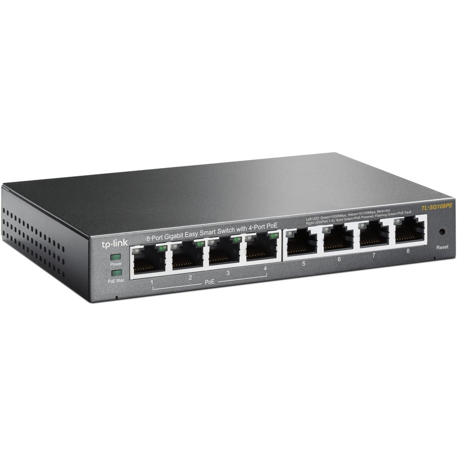 TP-Link TL-SG108PE - 8-Port Gigabit Easy Smart Switch with 4-Port PoE TL-SG108PE