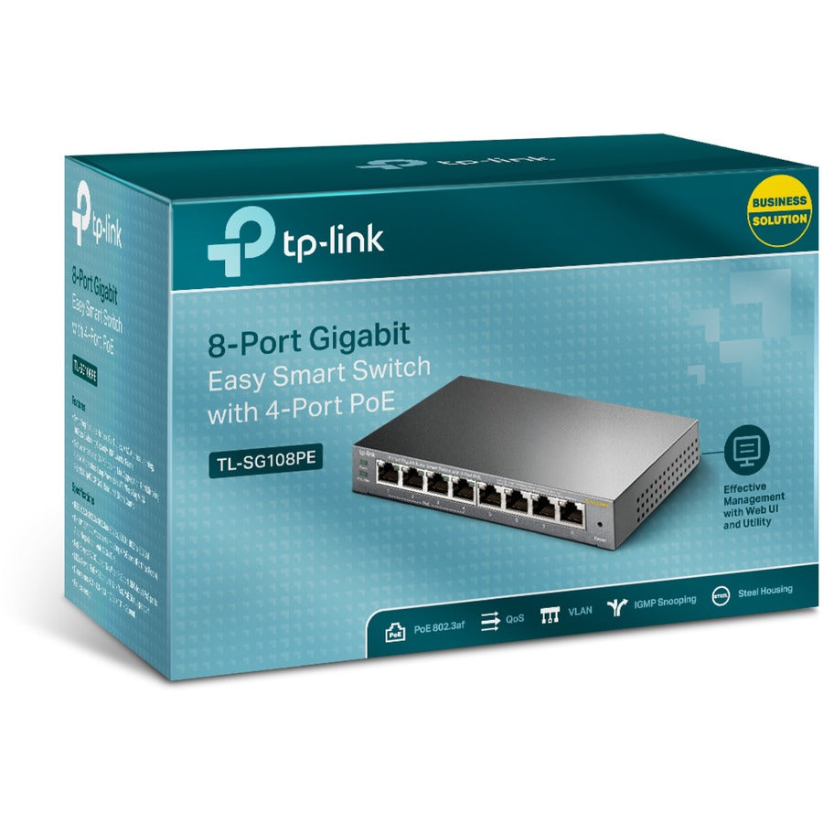 TP-Link TL-SG108PE - 8-Port Gigabit Easy Smart Switch with 4-Port PoE TL-SG108PE