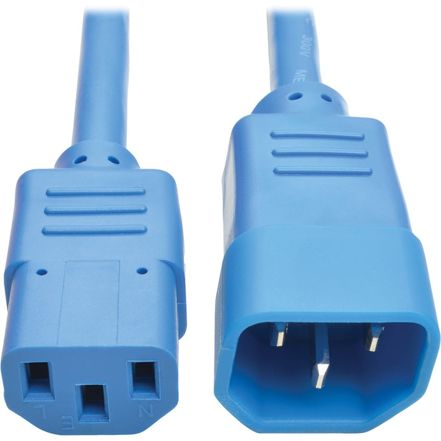Eaton Tripp Lite Series Heavy-Duty PDU Power Cord, C13 to C14 - 15A, 250V, 14 AWG, 6 ft. (1.83 m), Blue P005-006-ABL