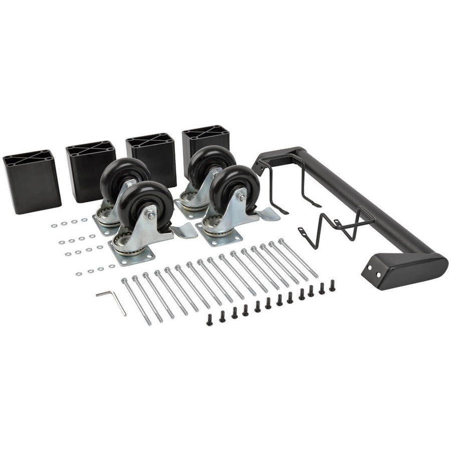 Tripp Lite by Eaton Mobile Cart Conversion Kit with Handle, Casters and Power Cord Manager for 16-Device AC and USB Charging Stations CSHANDLEKIT2