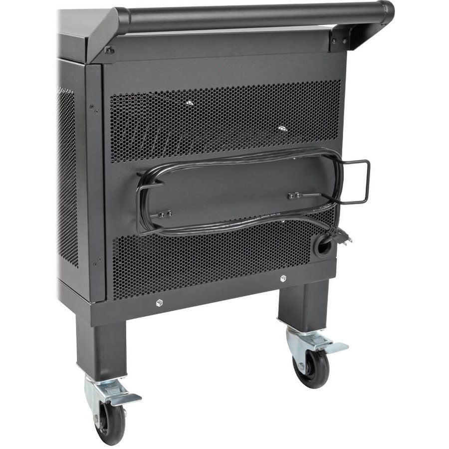 Tripp Lite by Eaton Mobile Cart Conversion Kit with Handle, Casters and Power Cord Manager for 16-Device AC and USB Charging Stations CSHANDLEKIT2