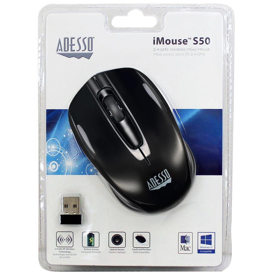 Adesso iMouse S50 - 2.4GHz Wireless Mini Mouse IMOUSES50