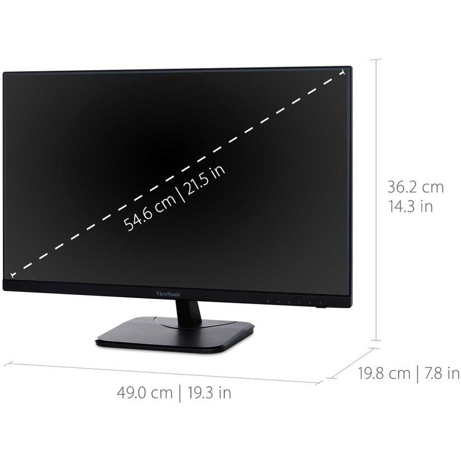 ViewSonic VA2256-MHD 22 Inch IPS 1080p Monitor with FreeSync, HDMI, DisplayPort and VGA Inputs for Home and Office VA2256-MHD